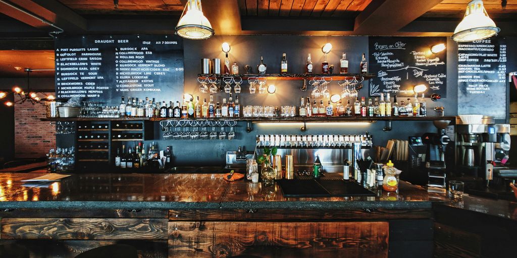 brown-themed bar
