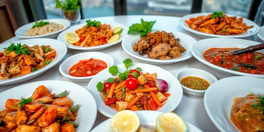 Colorful Turkish dishes reflecting Istanbul's culinary evolution.