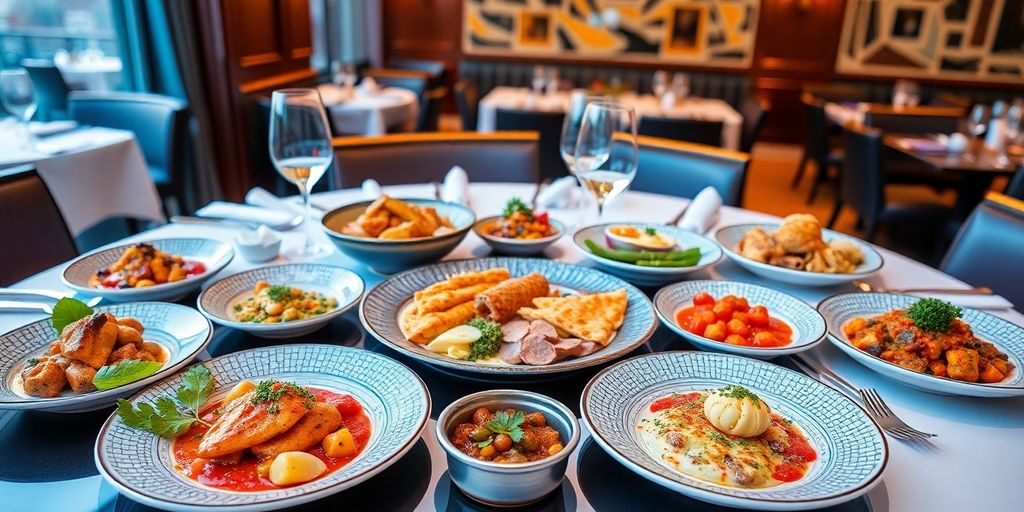 Michelin star restaurant dishes in Istanbul, beautifully plated.